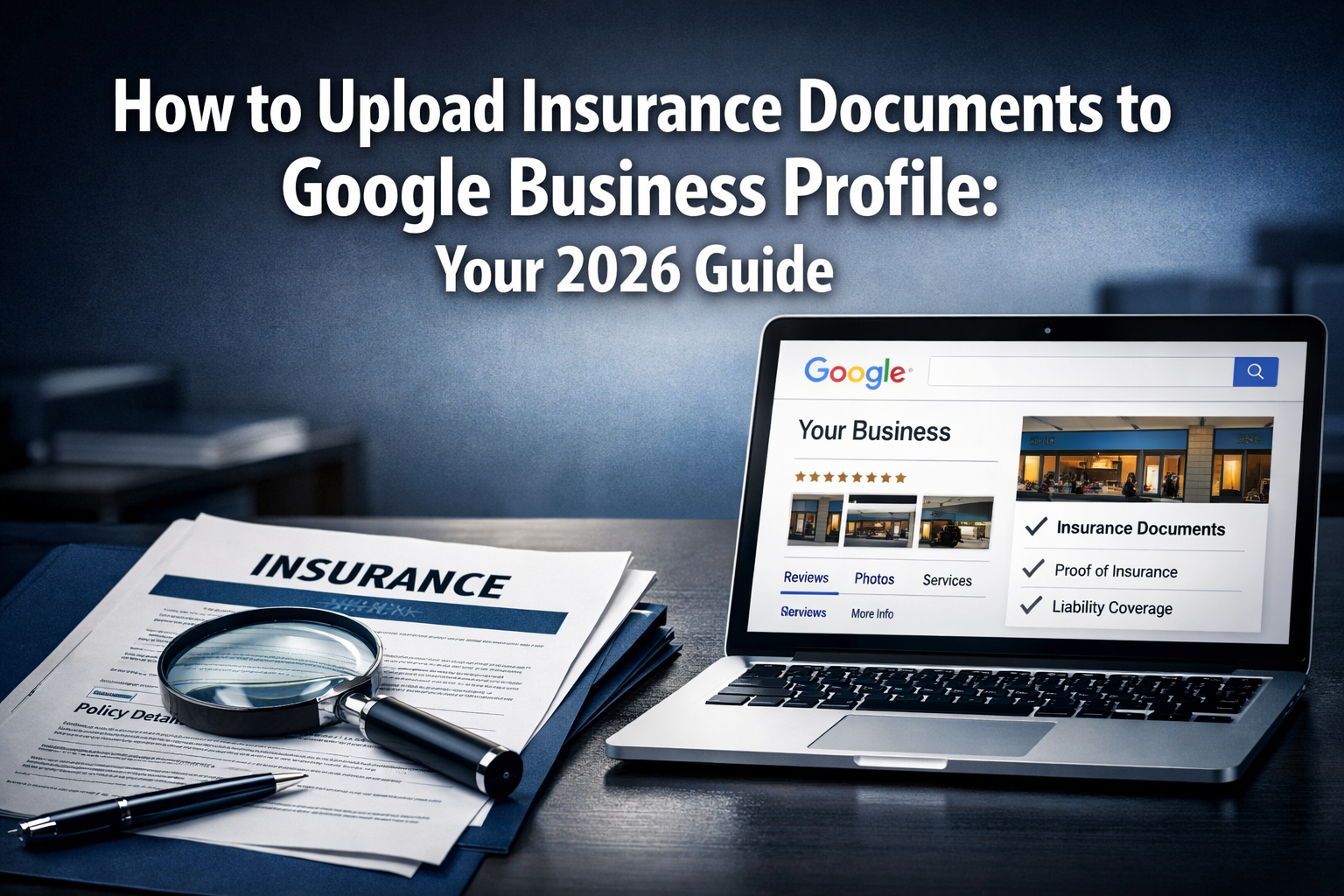 How to upload insurance documents to google business profile?